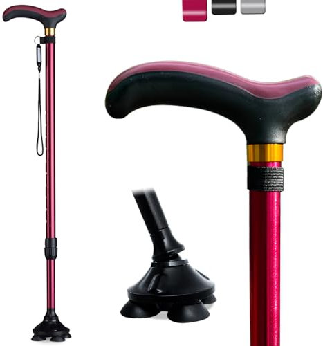 BeGrit Gehstock Ausziehbarer Krückstock Aluminium Spazierstock Leichte und Einstellbare Gehhilfe(73cm-96cm)