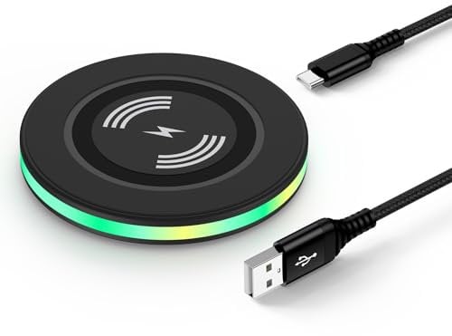 15W Wireless Charger Fast Charging Pad for Samsung Galaxy S25 Ultra S24FE S23 S22 S21 S20/Note 20 5G 10 9 8/Z Flip 6 5 4/Z Fold 6 5 4, Google Pixel Wireless Charger for Google Pixel 9 8 Pro 7 6 5 4 3