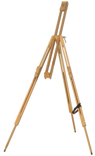 Vinsetto Chevalet d'artiste en bois avec supports, chevalet pour affiches, portable, pliable, supporte des toiles jusqu'à 66/107 cm, pour les artistes de mariage, bois naturel