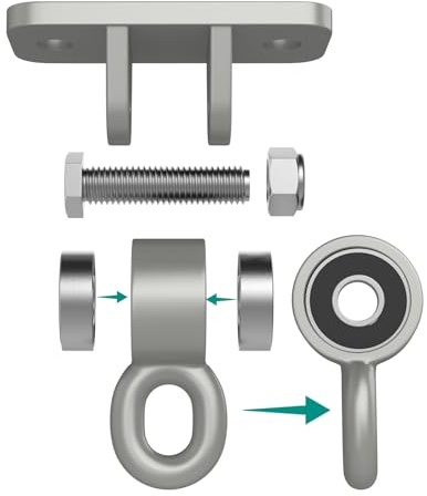 BETOOLL Ganci per Altalena con Cuscinetti, Kit Pesante per Altalena da Veranda per Appendere per Parco Giochi all'aperto, Albero, Montaggio a Soffitto per Interni, Staffe, Ganci per Amaca da Yoga