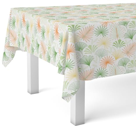 Martina Home Wachstuchtischdecke, Palmengrün, 140 x 140 cm
