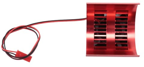Qusedwey 42mm Motor Cooling Fan Heat Sink for 1/10 E- E- Summit 1/8 Kraton Talion RC Car,Red