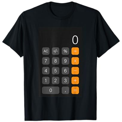 Lustiger Buchhalter Halloween Kostüm Outfit Mathematik Rechner T-Shirt