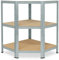 shelfplaza® 90x70x40cm HOME Eckregal Schwerlast verzinkt/Metallregal Eckregal stehend 3 Böden je 175kg Tragkraft/Corner Shelf Schwerlastregal Ecke/Steckregal Schwerlastregal Eckregal