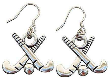 BAB Feldhockey-Ohrringe, Feldhockey-Schmuck, Feldhockey-Geschenke, Feldhockey-Charm-Ohrringe, für Feldhockeyspieler
