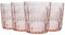 Bormioli Rocco 090796 Romantic Confezione 4 Bicchieri, Vetro, Colore Rosa, cl 34