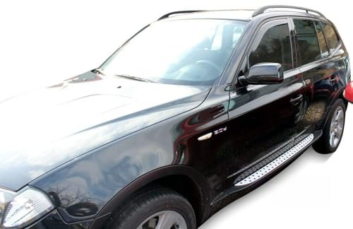 J&J AUTOMOTIVE | Windabweiser Passend Für X3 E83 2003-2010, Heko Regenabweiser, Getönt, Set 2-Teilig, Vorne, Aerodynamisch
