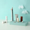 Silicone Lipstick Holder, Cosmetic Storage Stand Makeup Box Organizer for Brush Lip Eye Makeup Pencil Bottles,18+6 Slots