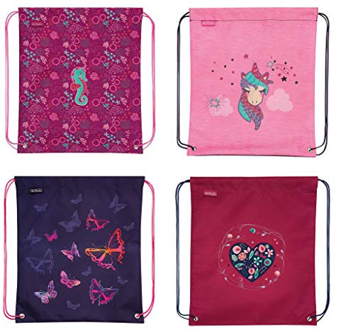 herlitz 50026432 Sportbeutel Girls II, Motive sortiert - keine Auswahl möglich!, 1 Stück, 40.5 x 36.5 x 0.5 cm