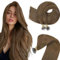 Easyouth Nanoring Extensions Echthaar Farbe Mittelbraun 14 Zoll 50 Stück 50g Unverarbeitet Remy Haarextension