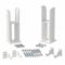 DuraTherm® Floor Mounting Radiator Leg Kit Feet Freestanding Supports for Double Oval Tube Radiators, White Finish