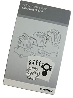 SOS Accessoire - Remplacement - Boite de 5 sacs polyester Aspirateur 302002404, 107419590 NILFISK