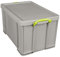 Really Useful Box Plastic Storage 84 Litre Recycled Dove Grey