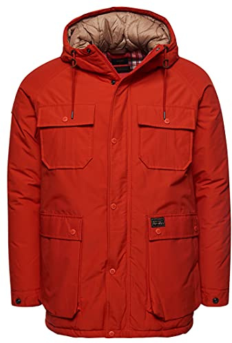 Superdry Parka matelassée pour Homme, Orange Profond., M
