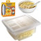 Fasta Pasta The Original Microwave Ramen Cooker w Lid and Built-in Strainer- No More Messes, Waiting for Water to Boil,or Sticky Noodles- Perfect Al Dente Pasta Every time- Patented, It Really Works