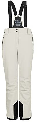 Killtec Damen Ksw 249 Wmn Pnts Funktionshose Skihose mit abnehmbaren Tr gern Kantenschutz und Schneefang, Weiß, 36 EU