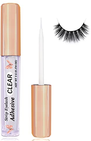 CMNRO Eyelash Glue, Eyelashes Adhesive with Waterproof Hold/Latex-Free, Professional Hypoallergenic Glue for Sensitive Eye, Suitable for False Lash, Mink Lash 0.176 OZ-White