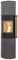 H&M Kaminofen Citro 2.0 XL titan grau schmaler ovaler Ofen 6kw schlicht modern A+ Abgasstutzenanschluss Durchmesser 150mm Bauart 1 Holz Reelinggriff
