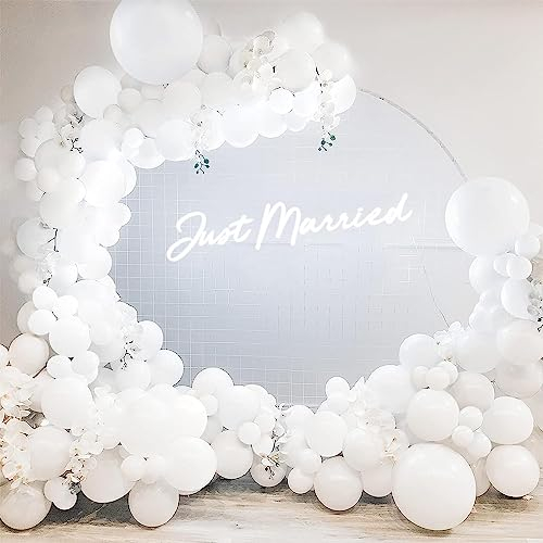 Luftballon Girlande Deko Weiß, Hochzeit Luftballons Weiß Premium 18 Zoll Weiß Helium Ballon Girlande für Geburtstag Deko Hochzeit JGA Deko Taufe deko