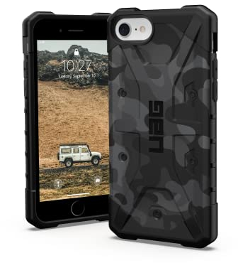 Urban Armor Gear Pathfinder Case kompatibel mit Apple iPhone SE Hülle [Wireless Charging kompatibel, Fallschutz nach Militärstandard, Ultra Slim Bumper] Midnight camo