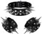 Manfnee Bracciale girocollo in pelle di PU Collana gotica punk con chiodi neri regolabili Unisex