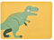 ASA Tischset, Tyrannosaurus Rex Titus, 46 x 33 cm, Lederoptik