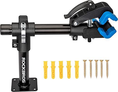 ROCKBROS Fahrrad Montageständer Fahrrad-Wandhalter Platzsparend Wandhalterung Reparaturständer Fahrradhalter 360°Drehbar mit Schnellspanner ABS+195 Stahl, bis 25 kg