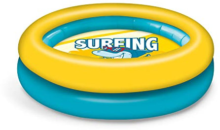 Mondo Toys - SURFING SHARK | 2 Rings Pool - aufblasbares Baby-Pool - 2 Ringe - Durchmesser 100 cm - +10 Monate - 16923