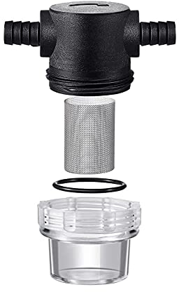 POFET Filtro per Pompa dell'Acqua da 3/8 di Pollice Filtro per Pompa per Camper con Schermo in Acciaio Inossidabile da 50 Maglie Filtro per Tubo attorcigliato
