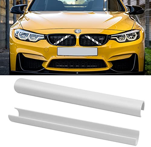 TTCR-II 2PCS Frontgrill Einsatz,Streifen Kühlergrill Einsätze Zierleiste, Kompatibel mit BMW 1er 2er 3er 4er 5er 6er 7er, F20 F21 F22 F23 F30 F31 F32 F33 F36 G30 G32 G11 G12 G14 Grill Streifen(Weiß)