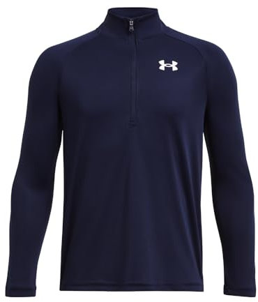Under Armour teen-boys Tech 2.0 1/2 Zip, (411) Midnight Navy / / White, S