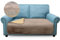 Granbest Luxus Dicken Sofa Kissenbezüge ähnlich Kaninchenfell Stilvolle Plüsch 750GSM Sitzbezüge für 2-Sitzer Sofa Anti-Rutsch Medium Couch Kissenbezug für Haustiere, Hunde (2 Sitzer, Kamel)