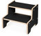 Obubu - Tritthocker für Kinder - Montessori - Tritthocker Kinder - Hocker Holz - Toilettenhocker - Hocker Kinder - Badhocker - Tritthocker Holz - Schemel bis zu 50 kg - 2 Stufen - Schwarz