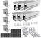 Btstil Photovoltaik Solar Ziegeldach Montage Set mit Befestigung Schiene Dachhaken, Befestigung Solarmodul Ziegeldach Montageschiene Set für Modulhöhe 30mm-50mm (für 2 x Solarmodul)