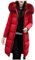 Black Friday Angebote 2023,Daunenmantel Damen Winter Lang Warm Winter Clothes Lässige Schlanke Bequem Langärmelige Gesteppte Daunenjacke Mit Fellkapuze Herbst Thermische Übergangsjacke (Red,4XL)