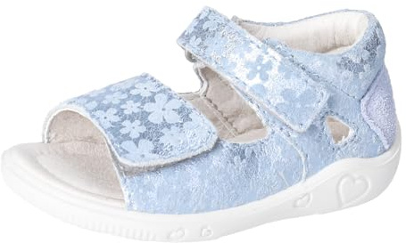 RICOSTA Mädchen Sandalen Taya, Baby und Kleinkinder Lauflernschuhe, Weite: Mittel, Klettverschluss, Freizeitschuhe, Blue/Himmel (121), 22 EU