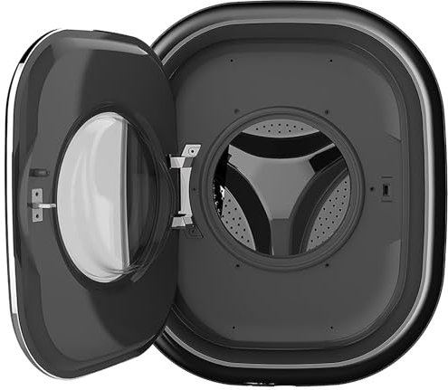 Qiang Lavadora Montado En Pared Portatil,Mini Lavadora De Alta Capacidad 3kg con 8 Modos Fácil De Operar,Ahorro De Espacio,para Ropa Interior Calcetines Ropa Pequeña