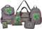 SKANDO BAGS Lego Ninjago Schulranzen Set Jungen & Mädchen ab 1. Klasse - 6-Teilig - Schulrucksack, Federmappe (Gefüllt), Turnbeutel, Kleinerer Rucksack, Geldbörse und Sporttasche, Grün