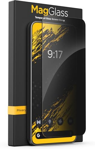 magglass Protection d'écran en verre trempé anti-espion pour Samsung Galaxy S24 Plus avec applicateur facile inclus (modèle S24+ uniquement)
