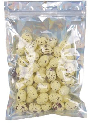 Wisafory 50 Stück Ostereier Ostern Pastell Eier Deko Schaumeier Bunt Mini Ostereier Ornamente zum Basteln Kleine Schaum Eier Osterdeko für DIY Handwerk Ostern Party 2 x 2.5 cm Hellgelb 50pcs