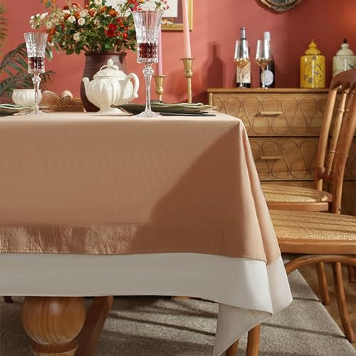Beydodo Tischtuch Abwaschbar, Tischdecke Outdoor 140x140CM Französisch Einfarbig Orange Tischdecken Wetterfest für Party Draußen