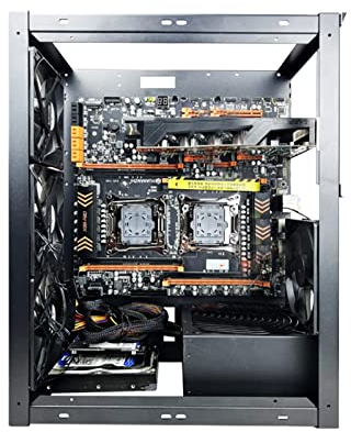 Case - Aluminum PC Case, Open Housing Motherboard Mount | 2 Expansion Supports, Stackable PC Case, Air Frame with Heat Dissipation Graphics Card for Most PCs