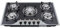OUKANING Gas Hob 5-Burner Propane Gas/Natural Gas, 8-Mm Tempered Glass, Built-In Gas Cooker, Battery Automatic Pulse Ignition, For Professional Chefs, Home Use