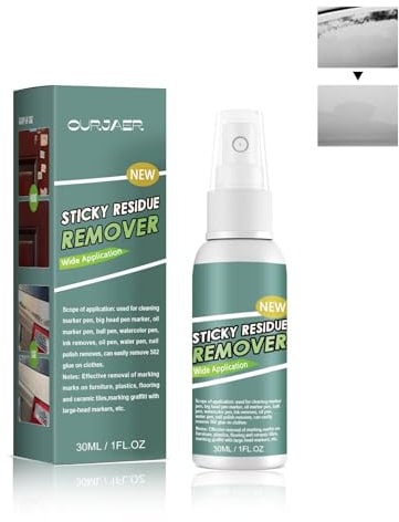 Household Sticky Stuff Remover Spray, Adhesive Remover, Sticker Remover, Glue Remover for Cars, Furniture, and Home Use - Effective Sticker and Label Remover Stubborn Residues