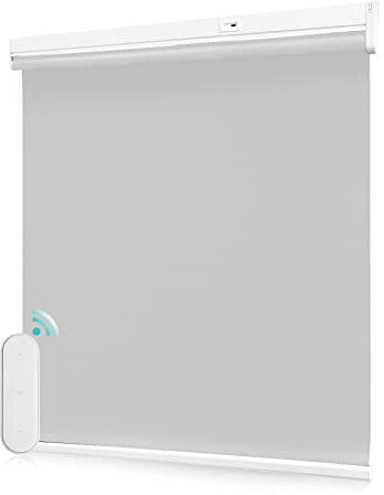Grandekor Elektrische Rollos nach Maß mit wiederaufladbarer Akku,Smart mit Alexa kompatibel,Elektrisches Verdunklungsrollo Klemmfix ohne Bohren mit Fernbedingung, Breite 120-200cm, Höhe 50-250cm