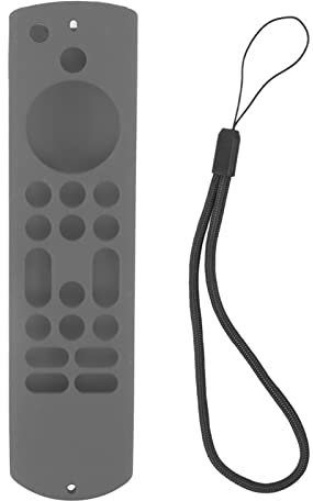 Étui en Silicone pour télécommande, résistant aux Chocs, à l'eau, antidérapant, intérieur et extérieur, essuyage pour télécommande TV pour Omni Series Fire 4k Uhd Smart Basics (Deep Grey)