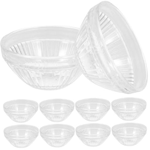 Cabilock 10stücke Glas Dessertschalen Hochtemperaturbeständige Pudding Und Snackbehälter Für Desserts Obst Und Vorspeisen Elegant Und Leicht Zu Reinigen