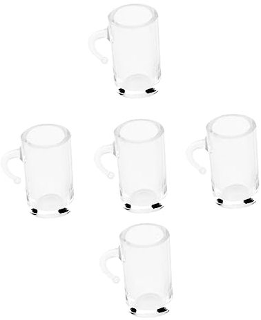 HOOTNEE 5stücke Miniatur Bierkrüge Teiliges Resin Puppenhaus Zubehör Für Kreative Szenen Dekoration Für Spielhäuser Und Wichtelstuben