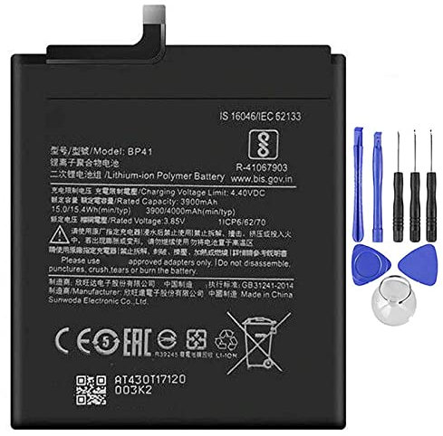 ELLENNE - Batterie compatible pour XIAOMI BP41 - Mi 9T - K20 - REDMI 4000MAH avec kit tournevis inclus