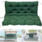 WRQIOO Garden Bench Cushion, 2 3 4 Seater Waterproof Swing Chair Cushion with Backrest&Ties, Replacement Cushions for Outdoor Furniture, Soft Outdoor Hammock Bench Pad, Perfect for Patio Porch Lawn